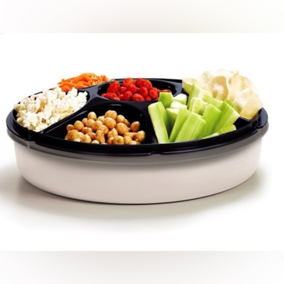 Tupperware Kitchen Tupperware Serving Center Black Poshmark